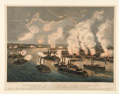 Bombardment and Capture of Island by Currier and Ives