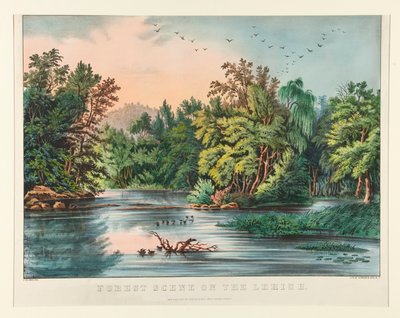 Forest Scene on the Lehigh by Currier and Ives