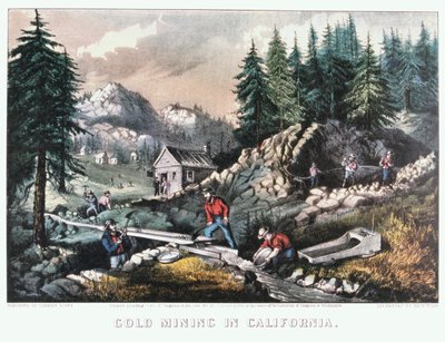 Gold Mining in California by Currier and Ives