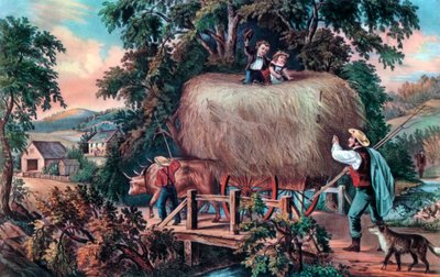 Haying Time, The Last Load, 1868 by Currier and Ives