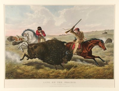 Life on the Prairie: The Buffalo Hunt by Currier and Ives