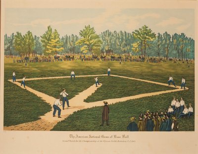 The American National Game of Base Ball by Currier and Ives.