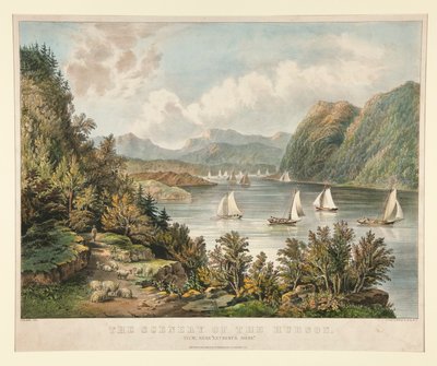 The Scenery of the Hudson. View, Near by Currier and Ives