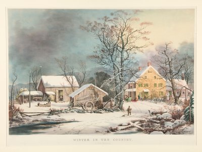 Winter in the Country. A cold morning by Currier and Ives