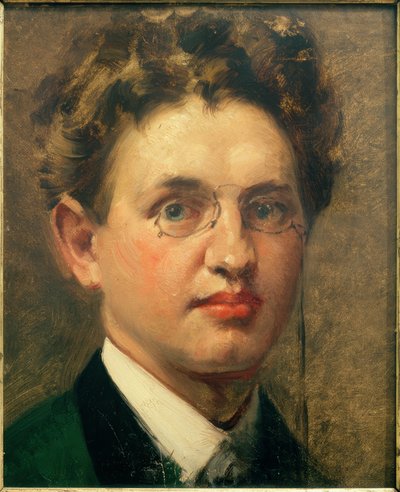 Self-Portrait, en face, with Pince-Nez by Curt Herrmann