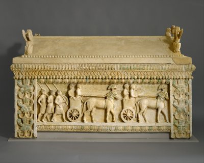 Limestone sarcophagus: the Amathus sarcophagus, c.460 BC by Cypriot