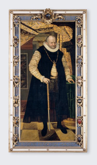 Portrait of Elector of Saxony Augustus I (1526-1586) by Cyriacus (c.1560 1598) Roder