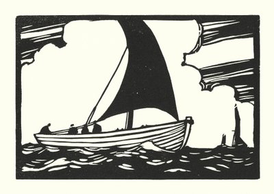Fishing Boats and Barges: Deal Galley Punt by Cyril A. Wilkinson