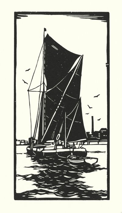Fishing Boats and Barges: Thames Barge by Cyril A. Wilkinson