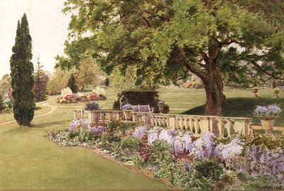 Formal Gardens seen from the Herbaceous Border by Cyril Ward