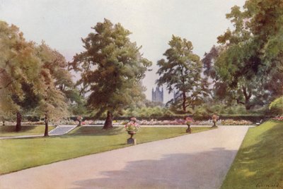 Looking towards Westminster, Marlborough House Garden by Cyril Ward
