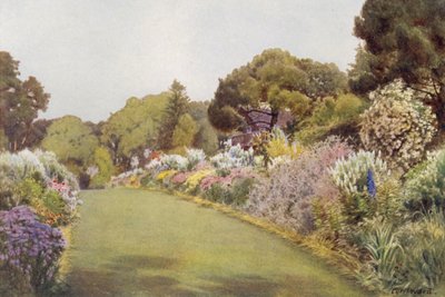 The Borders on the Lawn at Swiss Cottage, Osborne by Cyril Ward