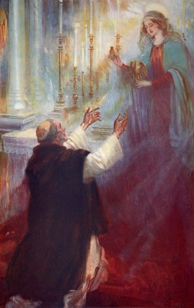 The Legend of the Coronation Oil and the Ampulla: the Virgin appearing to Thomas a Becket by Cyrus (after) Cuneo