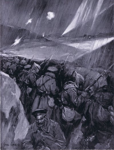 Bulgarians Besieging Adrianople 1912-1913, Illustration from Hutchinson
