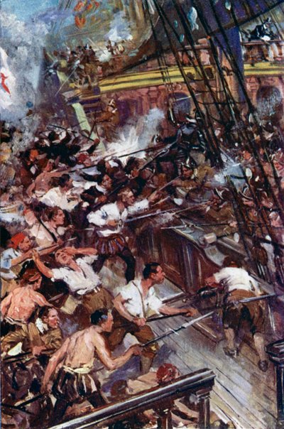 Illustration for Westward Ho! by Cyrus Cuneo
