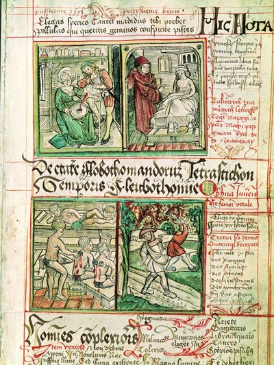 How to cure illnesses, from Tractatus de Pestilencia by Czech School