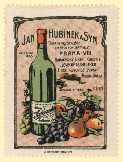 Jan Hubinek and Son wines and spirits by Czech School