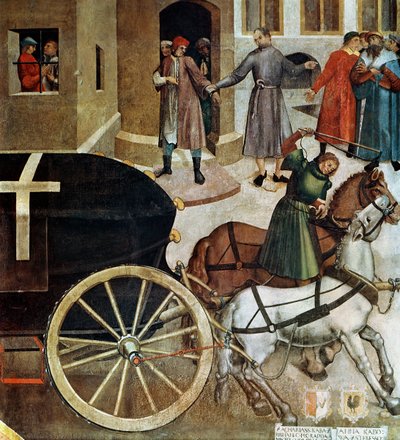 The Hearse (detail) from the Life of St. Wenceslas in the Chapel by Czech School