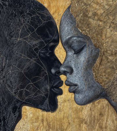 Black Gold Kiss by DDiArte