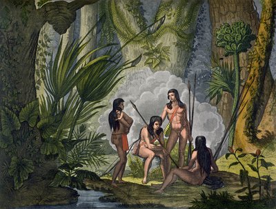 Camacani Tribesmen in Woodland in the Amazon Jungle, Brazil, from 