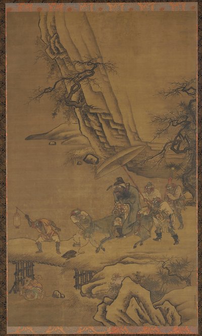 Zhong Kui and Demons Crossing a Bridge, 15th century by Dai Jin