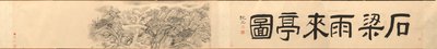 Rain-coming Pavilion by the Stone Bridge at Mt. Tiantai, 1848 by Dai Xi