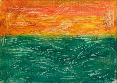 Orange Green Horizon by Dale Hefer