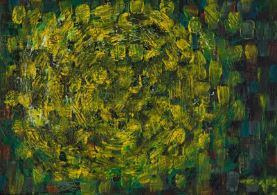 Vibrant Green Yellow Abstract by Dale Hefer