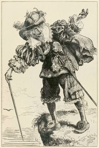 Atheist laughing at Christian and Hopeful (from The Pilgrims Progress by John Bunyan, illustration by Thomas Dalziel) by Dalziel Brothers
