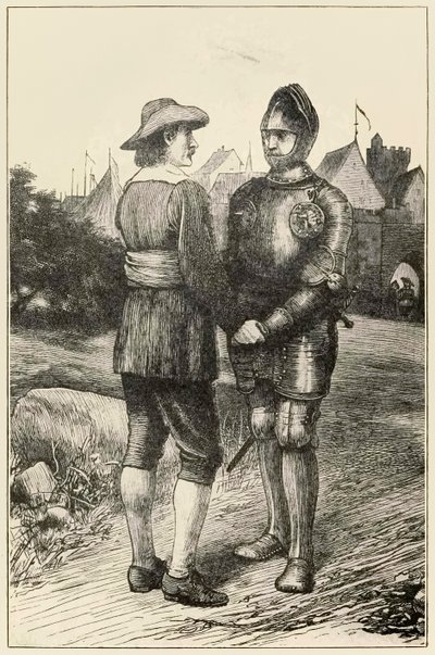 Hopeful and Christian (from The Pilgrims Progress by John Bunyan, illustration by Thomas Dalziel) by Dalziel Brothers