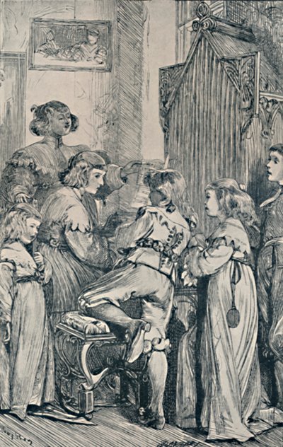 Joy. Frontispiece to Golden Thoughts from Golden Fountains by Dalziel Brothers