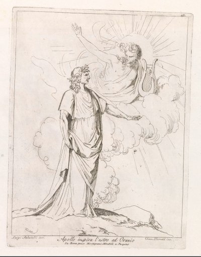 Apollo Inspires Horace (title on object) by Damiano Pernati