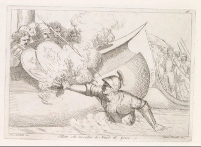 Hector Sets the Greek Ships on Fire by Damiano Pernati