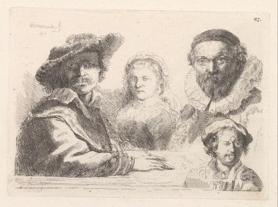 Self-portrait with Saskia by Damiano Pernati