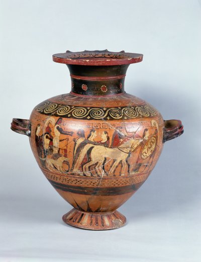 Hydra depicting the departure of a warrior, Corinthian Style by Damon Painter