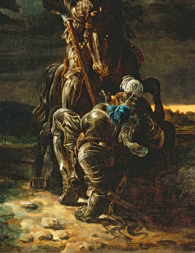 And in the First Career They Ran, the Elfin Knight Fell Horse and Man (detail) by Daniel Maclise
