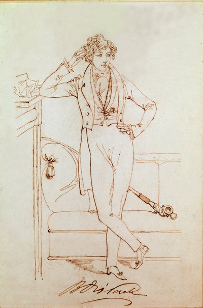Portrait of Benjamin Disraeli, British Politician and Founder of the Conservative Party by Daniel Maclise