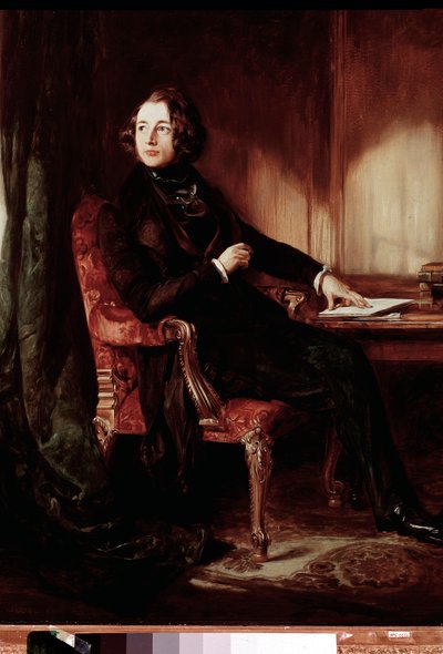 Portrait of the Writer Charles Dickens by Daniel Maclise