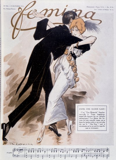 Couple Dancing the Tango - Illustration by Daniel De Losques by Daniel de Losques