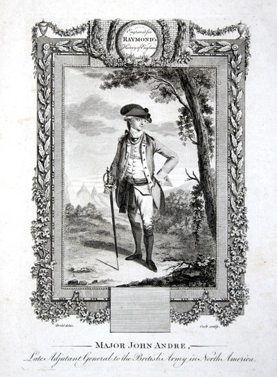 Major John Andre, late Adjutant General of the British army in North America, engraved by Thomas Cook by Daniel (after) Dodd