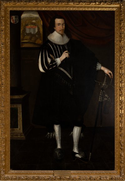 Sir Edward Bisshopp Kt, 2nd Bt. Of Parham (1602-1649) by Daniel (circle of) Mytens
