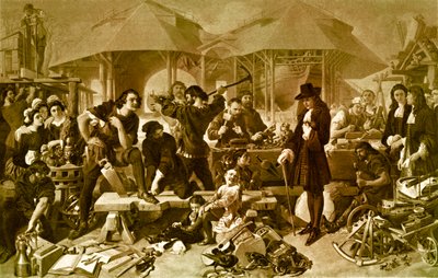 Peter the Great at Deptford Dockyard by Daniel 1806 70 Maclise