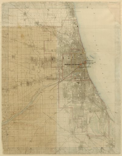 Plan of Chicago, Chicago, Illinois, Diagram Showing City Growth by Daniel Burnham