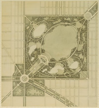 Plan of Chicago, Plate 62, Plan of a Proposed Park, 1909 by Daniel Burnham