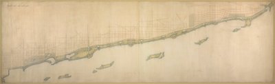 Plate 50 B from Plan of Chicago 1909: Lake Shore from Chicago Avenue on the South to Wilmette by Daniel Burnham
