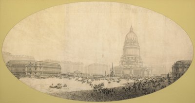 Proposed Civic Center Square, Plan of Chicago by Daniel Burnham