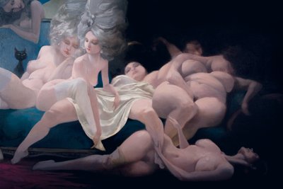 The Young Bride and Her Friends (detail), from Bluebeard by Charles Perrault by Daniel Cacouault