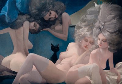 The Young Bride and Her Friends (detail), from Bluebeard by Charles Perrault by Daniel Cacouault
