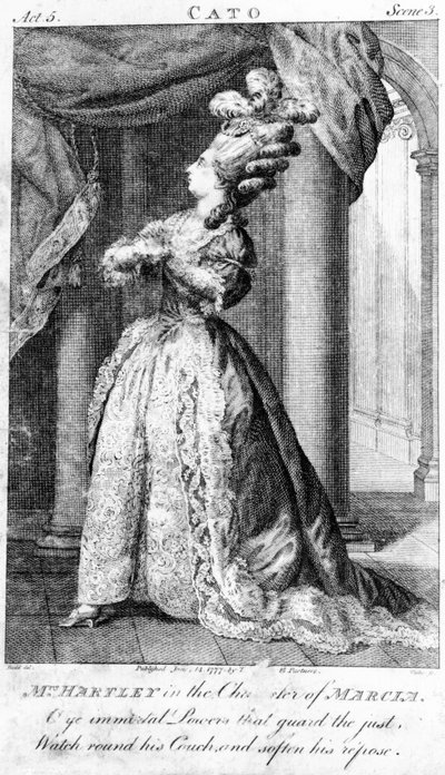 Mrs Hartley as Marcia in Addison