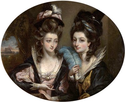 Mrs Gwynne and Mrs Bunbury as the Merry Wives of Windsor, c.1779 by Daniel Gardner
